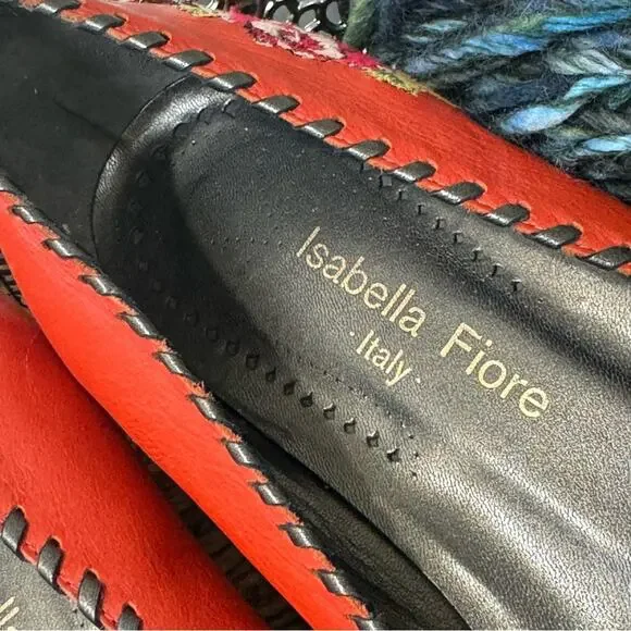 Isabella Fiore Ballet Flats Size 9.5 LAUPER LOVE Embroidered Made in Italy - Picture 5 of 10